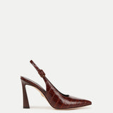 Veronica Beard - Callie Croc-Embossed Slingback Pump