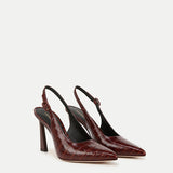 Veronica Beard - Callie Croc-Embossed Slingback Pump