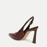 Veronica Beard - Callie Croc-Embossed Slingback Pump