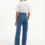 Veronica Beard - Taylor Diamond Printed Wide - Leg Jean