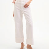 Veronica Beard - Taylor Cuffed Cropped Wide - Leg Jean