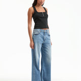Veronica Beard - Kasey Mid Rise Wide-Leg Jean