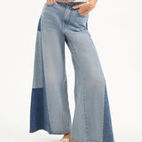 Veronica Beard - Vicki Patchwork Wide-Leg Jean