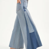 Veronica Beard - Vicki Patchwork Wide-Leg Jean