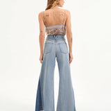 Veronica Beard - Vicki Patchwork Wide-Leg Jean