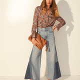 Veronica Beard - Vicki Patchwork Wide-Leg Jean