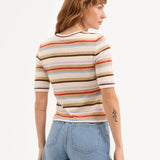 Veronica Beard - Brendan Striped Short-Sleeve Cardigan