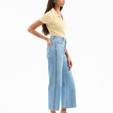 Veronica Beard - Taylor Scalloped Cropped Wide-Leg Jean