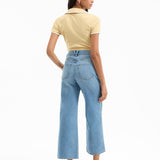 Veronica Beard - Taylor Scalloped Cropped Wide-Leg Jean