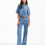 Veronica Beard - Spruce Denim Button-Down Shirt