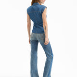 Veronica Beard - Sera Ruched Denim Shirt