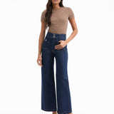 Veronica Beard - Taylor Patch-Pocket Wide-Leg Jean