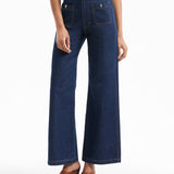 Veronica Beard - Taylor Patch-Pocket Wide-Leg Jean