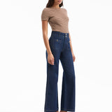 Veronica Beard - Taylor Patch-Pocket Wide-Leg Jean