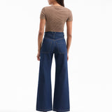 Veronica Beard - Taylor Patch-Pocket Wide-Leg Jean