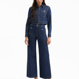 Veronica Beard - Taylor Patch-Pocket Wide-Leg Jean