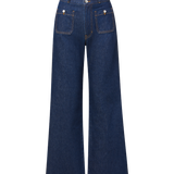 Veronica Beard - Taylor Patch-Pocket Wide-Leg Jean