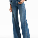 Veronica Beard - Kasey Mid Rise Wide-Leg Jean
