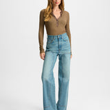 Veronica Beard - Taylor Wide-Leg Chaps Jean