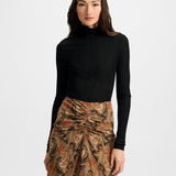 Veronica Beard - Wyeth Ribbed Turtleneck Top