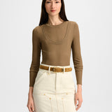 Veronica Beard - Neita Ribbed Crewneck Top