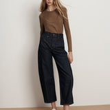 Veronica Beard - Ryder Adjustable Button Hem Barrel Jean
