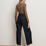 Veronica Beard - Ryder Adjustable Button Hem Barrel Jean