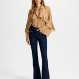 Veronica Beard - Beverly Chain-Pocket Skinny-Flare Jean