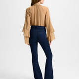Veronica Beard - Beverly Chain-Pocket Skinny-Flare Jean