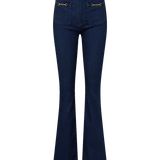 Veronica Beard - Beverly Chain-Pocket Skinny-Flare Jean