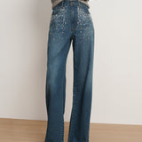 Veronica Beard - Kasey Crystal Wide-Leg Jean
