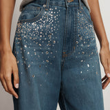 Veronica Beard - Kasey Crystal Wide-Leg Jean