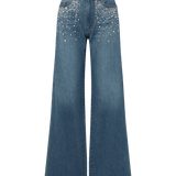 Veronica Beard - Kasey Crystal Wide-Leg Jean