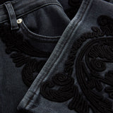 Veronica Beard - Crosbie Embroidered Slim Wide-Leg Jean