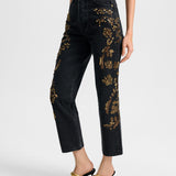 Veronica Beard - Daniela Embellished Straight-Leg Jean