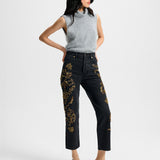 Veronica Beard - Daniela Embellished Straight-Leg Jean