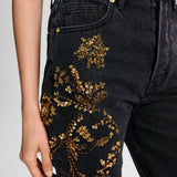 Veronica Beard - Daniela Embellished Straight-Leg Jean
