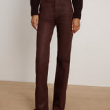Veronica Beard - Crosbie Coated Slim Wide-Leg Jean