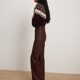 Veronica Beard - Crosbie Coated Slim Wide-Leg Jean
