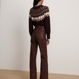 Veronica Beard - Crosbie Coated Slim Wide-Leg Jean