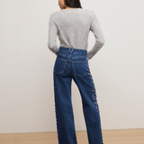 Veronica Beard - Kasey Embellished Wide-Leg Jean