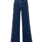 Veronica Beard - Kasey Embellished Wide-Leg Jean