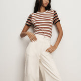 Veronica Beard - Pruitt Striped Ribbed T-Shirt
