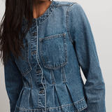 Veronica Beard - Zahara Peplum Denim Jacket