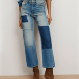 Veronica Beard - Dylan Patchwork Straight-Leg Jean