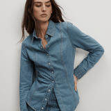 Veronica Beard - Eddie Embellished Chambray Shirt