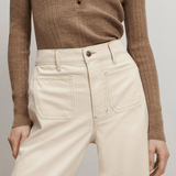 Veronica Beard - Kasey Patch-Pocket Wide-Leg Jean