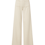 Veronica Beard - Kasey Patch-Pocket Wide-Leg Jean