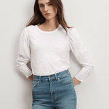 Veronica Beard - Bouvet Smocked-Shoulder T-Shirt