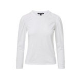 Veronica Beard - Bouvet Smocked-Shoulder T-Shirt